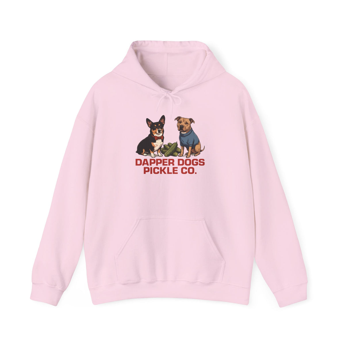 Dapper Dogs Pickle Co. Hoodie — Cute Dog Graphic Pullover for Pet Lovers