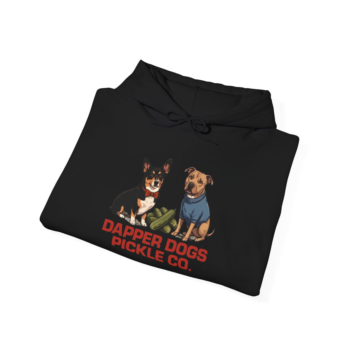 Dapper Dogs Pickle Co. Hoodie — Cute Dog Graphic Pullover for Pet Lovers