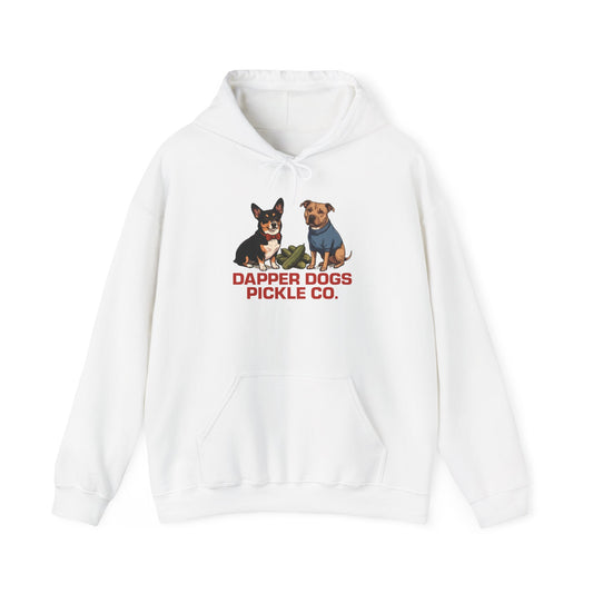 Dapper Dogs Pickle Co. Hoodie — Cute Dog Graphic Pullover for Pet Lovers