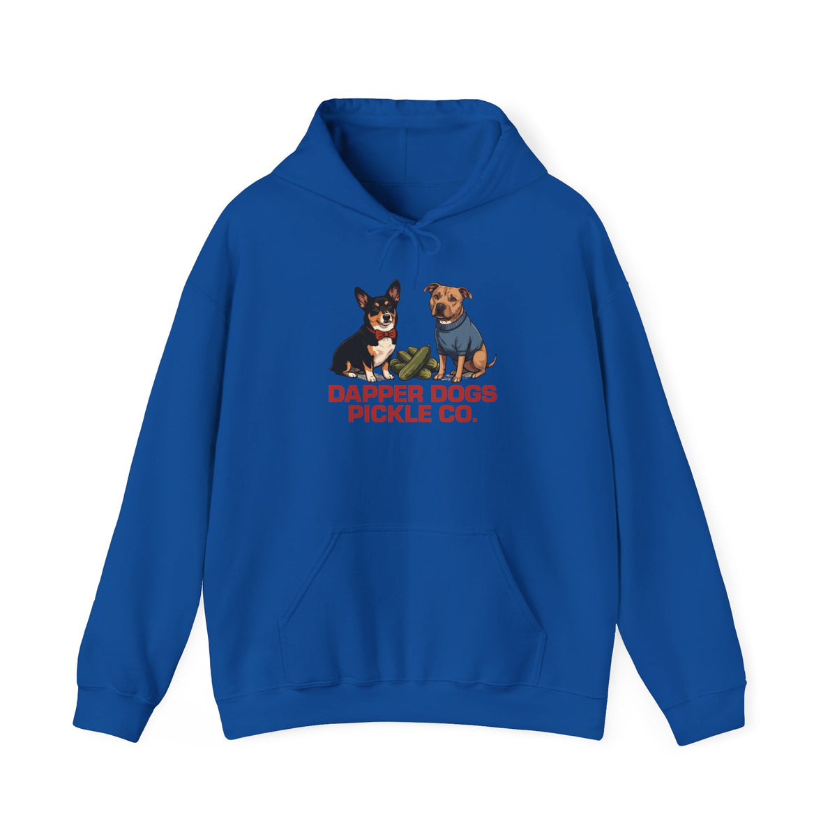 Dapper Dogs Pickle Co. Hoodie — Cute Dog Graphic Pullover for Pet Lovers