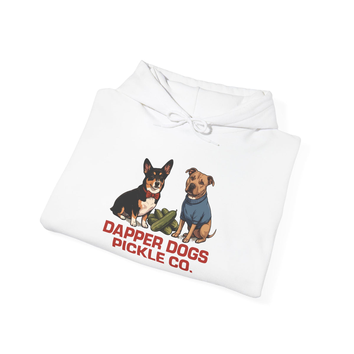 Dapper Dogs Pickle Co. Hoodie — Cute Dog Graphic Pullover for Pet Lovers